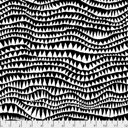Patchwork Baumwolle - Kaffe Fassett - Stash - Sharks Teeth - Black